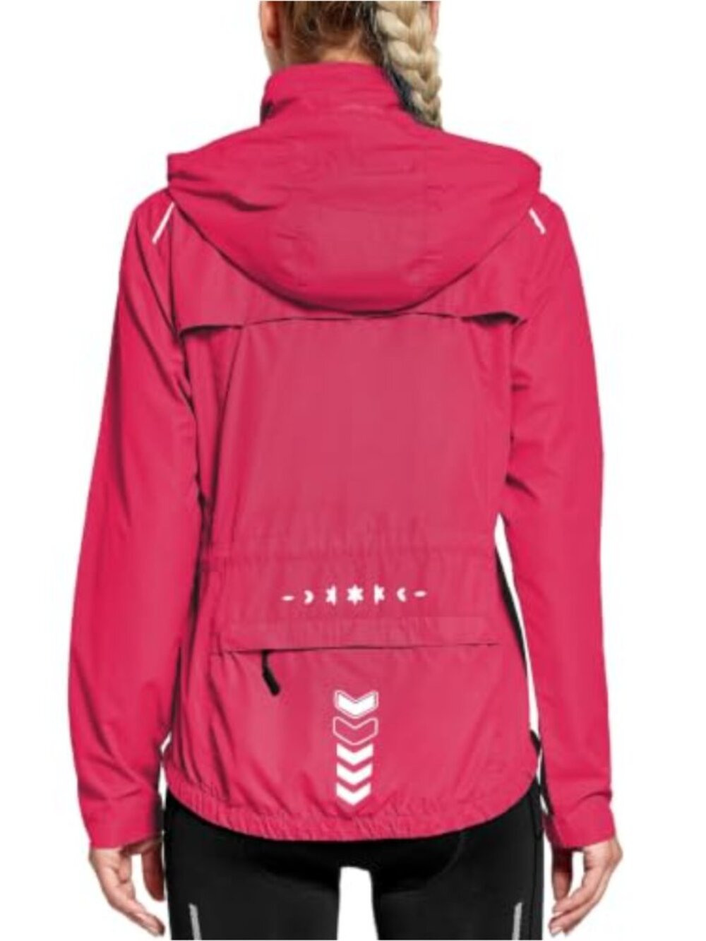 Women's Lightweight Water Resistant Hooded Cycling Running Jacket Windbreaker